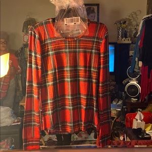 Victoria’s Secret thermal long sleeve plaid top